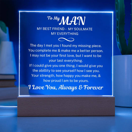 My Man "The Day I Met You" | Acrylic LED Night Light