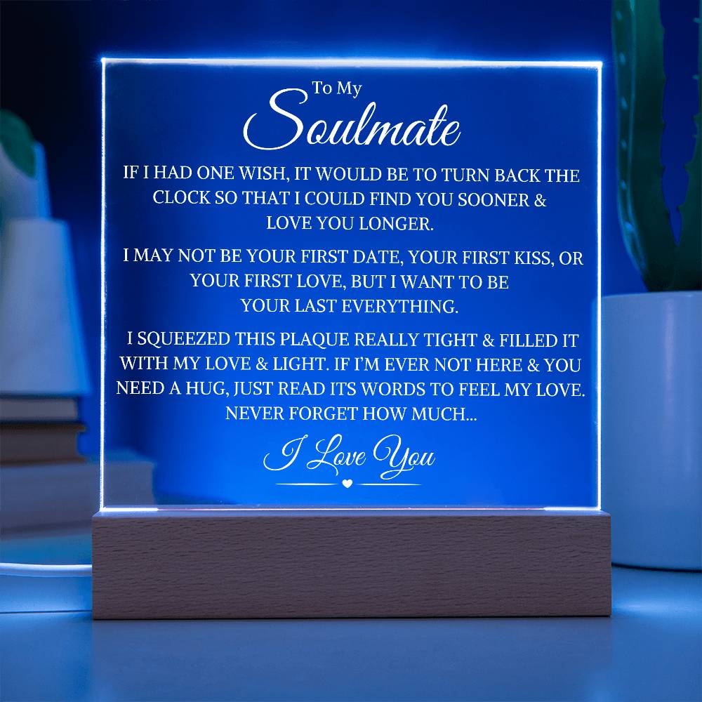 Soulmate "If I Had One Wish" | Acrylic LED Light Plaque