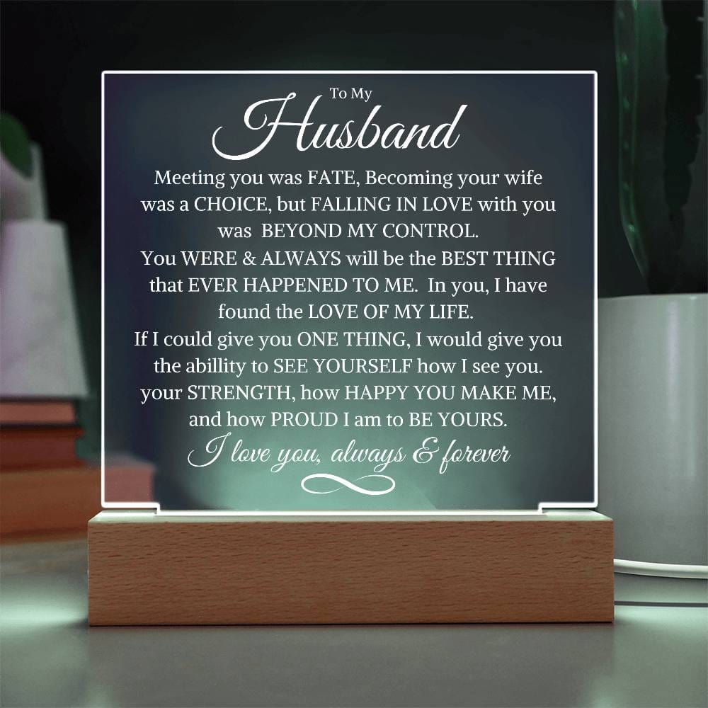 Husband "Beyond My Control" | Acrylic LED Plaque