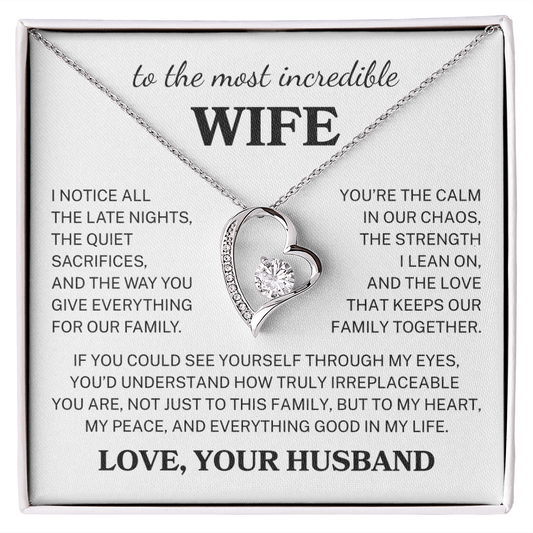 Wife " Most Incredible Wife" | Forever Love Necklace