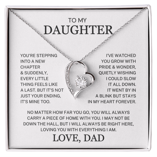 Daughter Love Dad, "Stepping Into A New Chapter" | Forever Love Necklace
