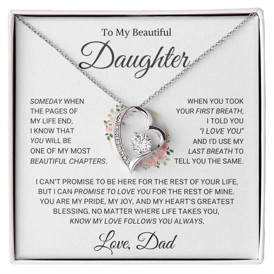 Daughter Love Dad  "Your First Breath" | Forever Love Necklace