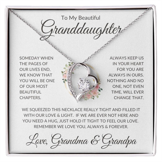 Granddaughter - Love Grandma & Grandpa | Forever Love Necklace