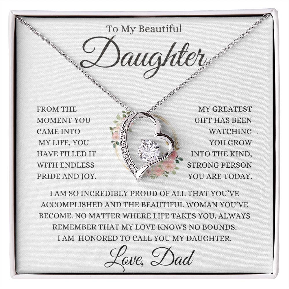 Daughter Love Dad "My Greatest Gift" | Forever Love Necklace