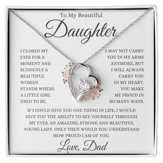 Daughter Love Dad "Give You One Thing" | Forever Love Necklace
