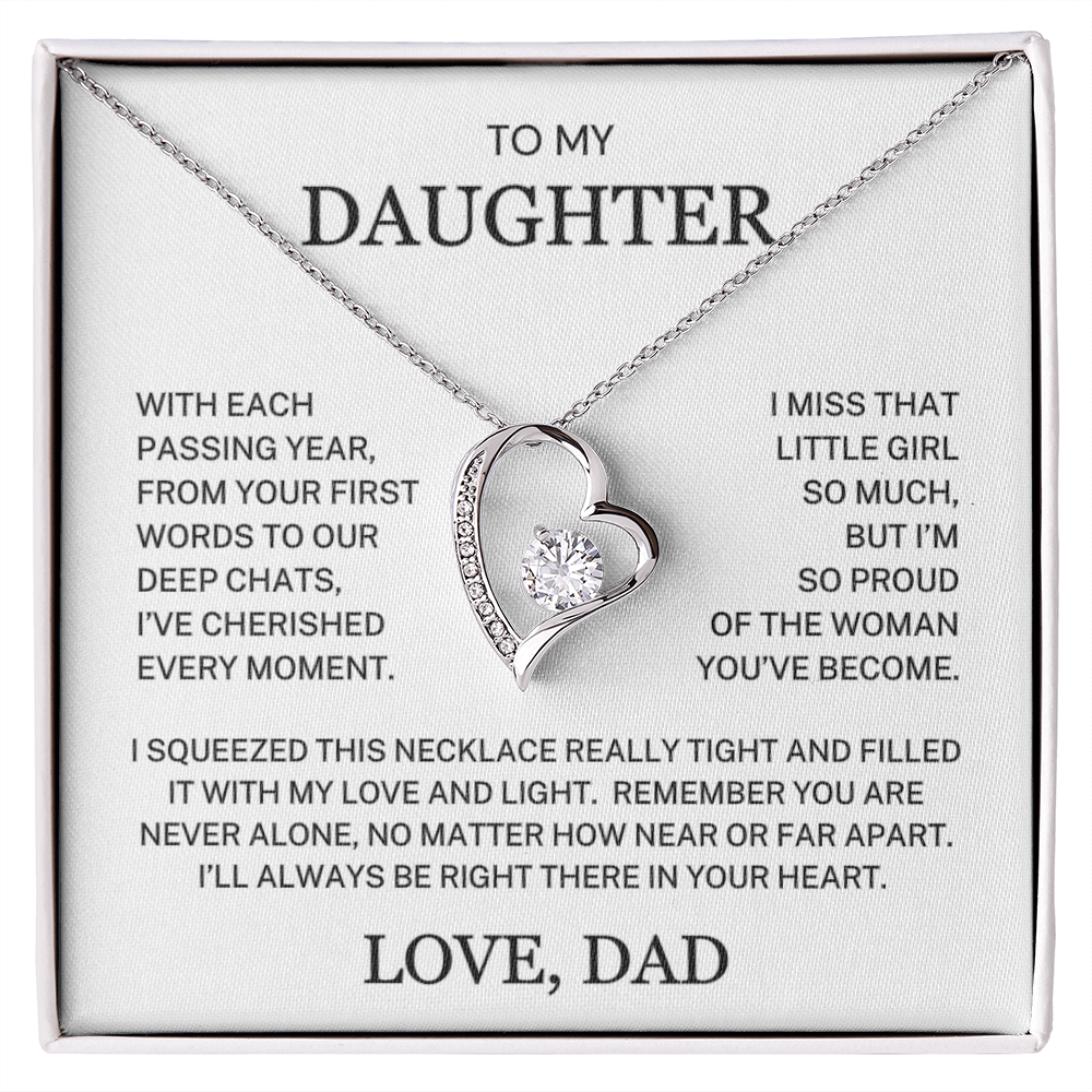 Daughter Love Dad "Cherished Every Moment" | Forever Love Necklace