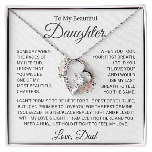 Daughter Love Dad  "My Last Breath" | Forever Love Necklace