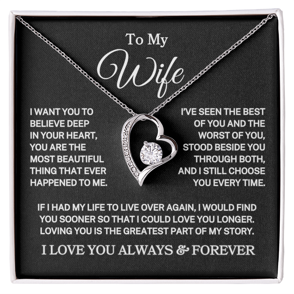 Wife "Most Beautiful Thing" | Forever Love Necklace