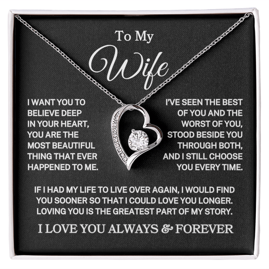 Wife "Most Beautiful Thing" | Forever Love Necklace