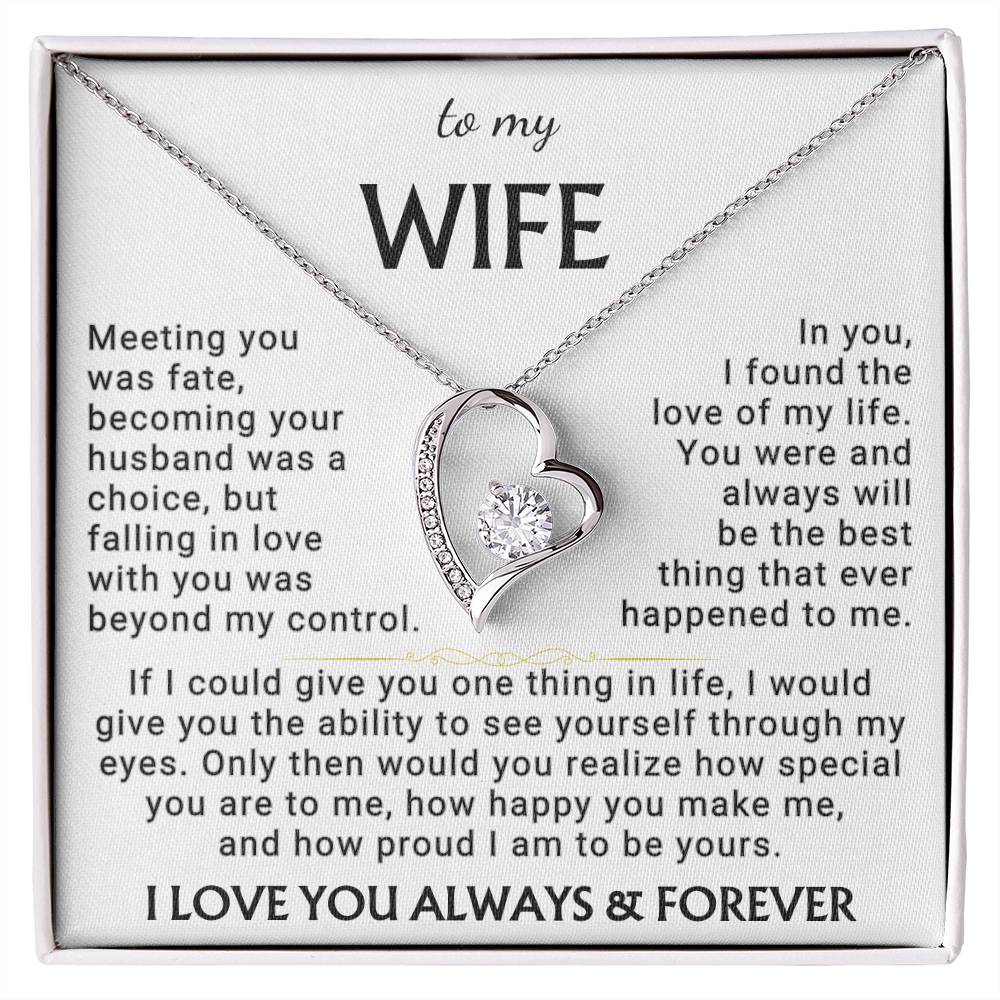 Wife Love Husband "Only Then" | Forever Love Necklace