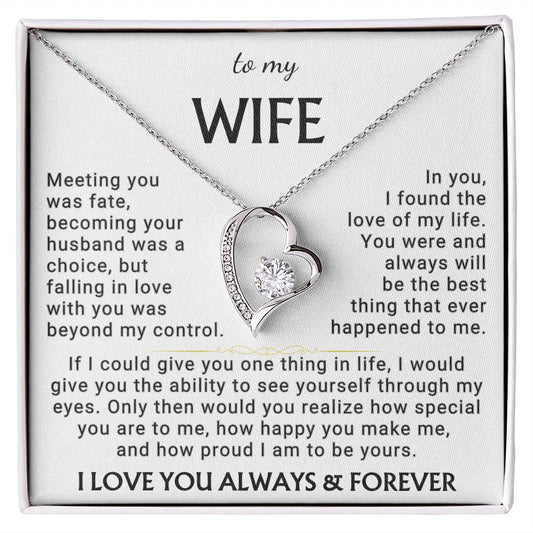 Wife Love Husband "Only Then" | Forever Love Necklace