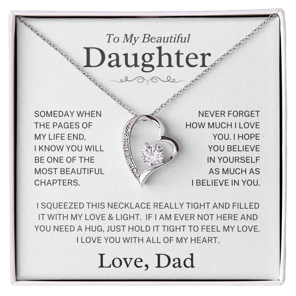 Daughter Love Dad "All of My Heart" | Forever Love Necklace