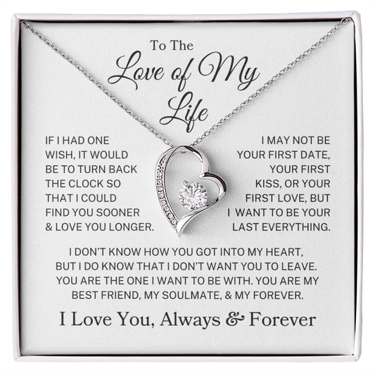 Love Of My Life "Always & Forever" | Forever Heart Necklace