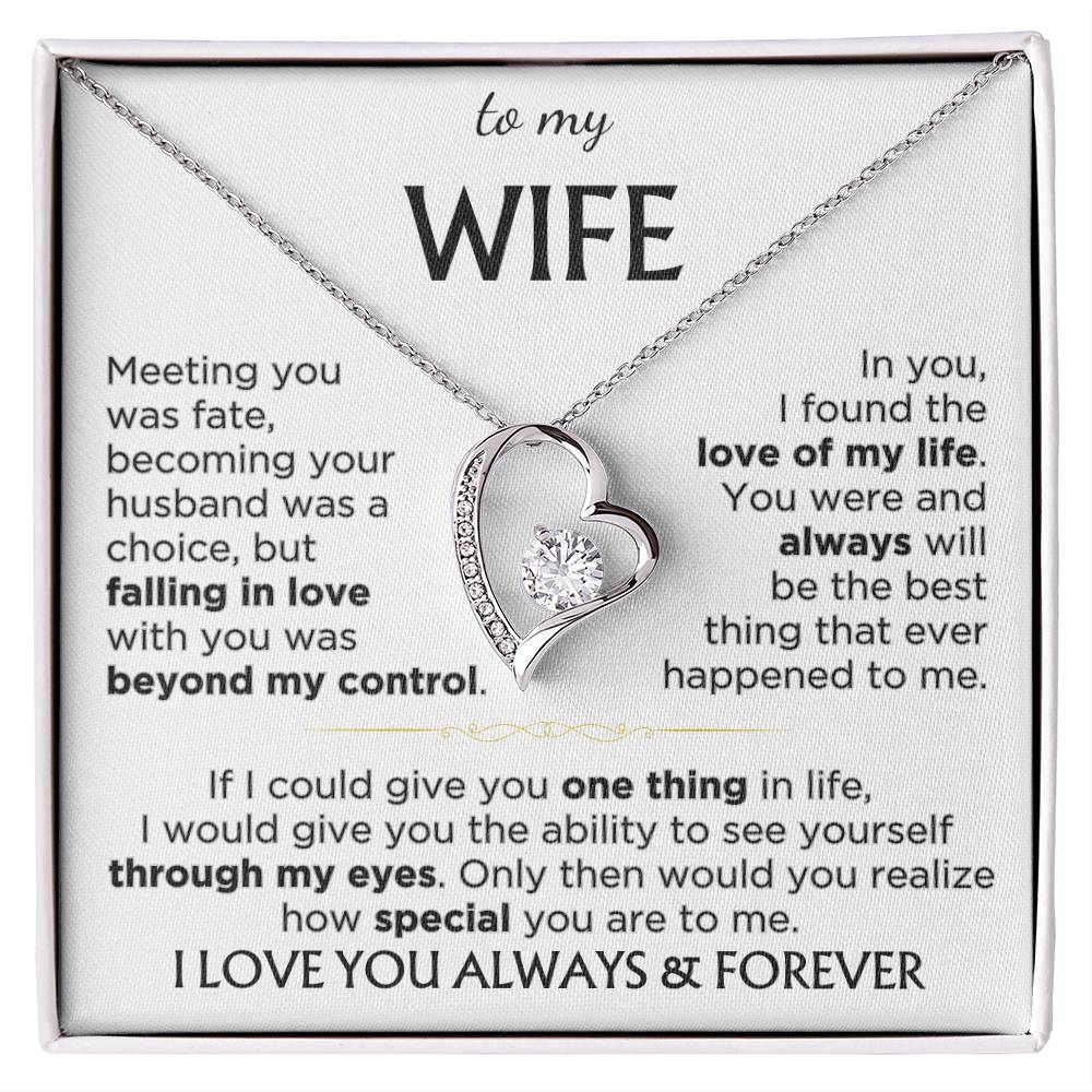 Wife Love Husband "Love You Always & Forever" | Forever Love Necklace