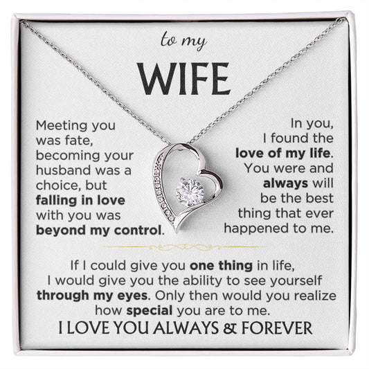 Wife Love Husband "Love You Always & Forever" | Forever Love Necklace