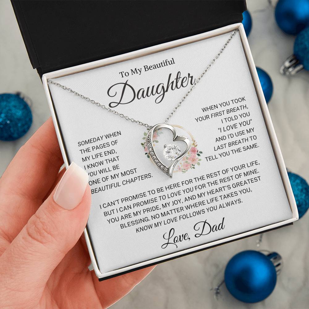 Daughter Love Dad  "Your First Breath" | Forever Love Necklace