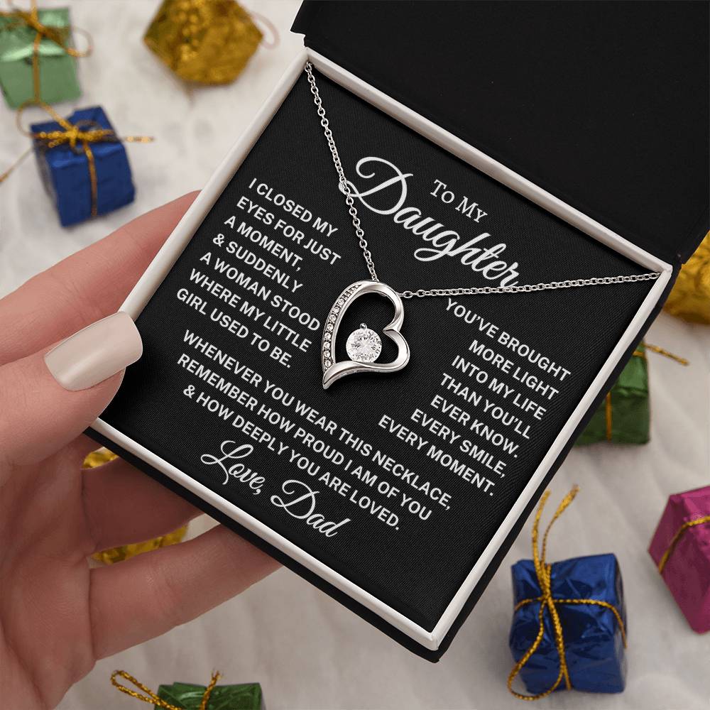 Gift for Daughter Love Dad "Every Smile" | Forever Love Necklace