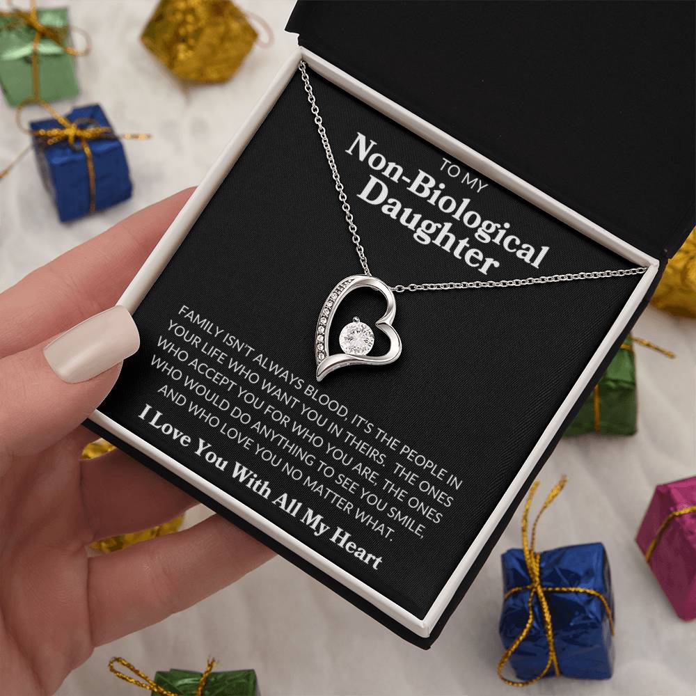 To My Non Biological Daughter | Forever Love Necklace - Shoptopia Jewelry
