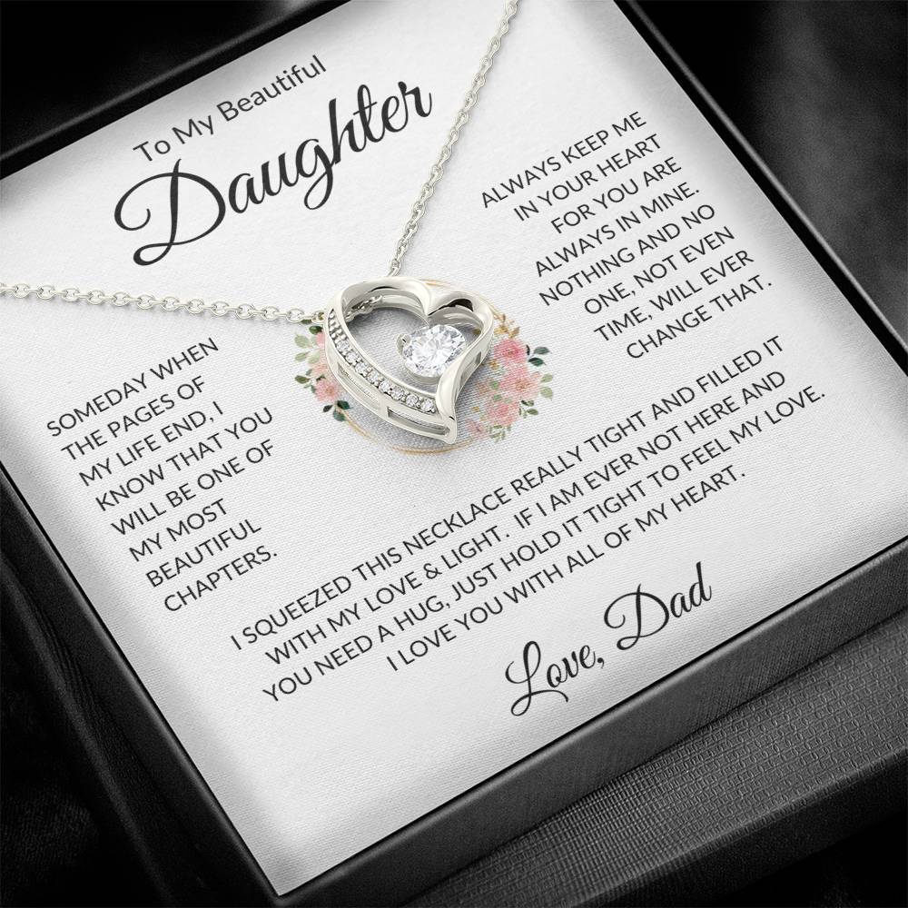 Daughter Love Dad "Most Beautiful Chapters" | Forever Love Necklace