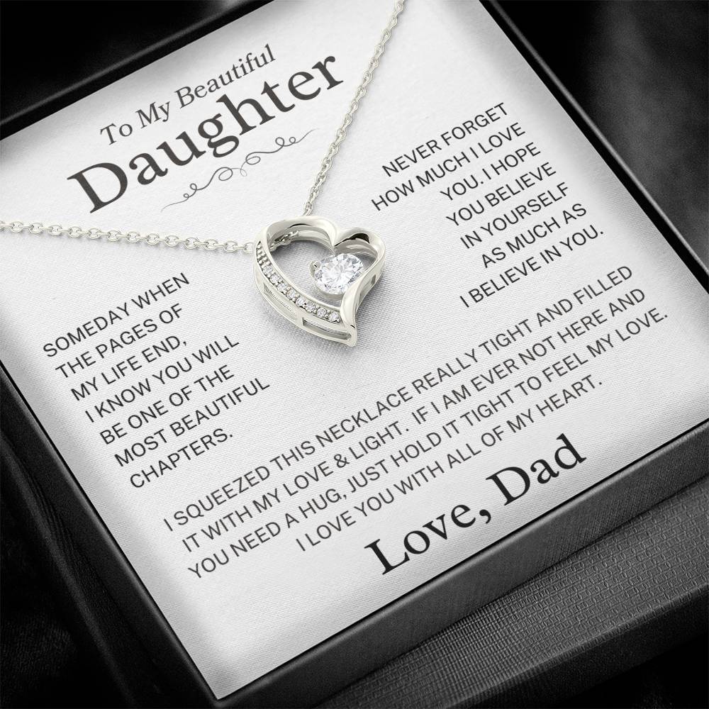 Daughter Love Dad "All of My Heart" | Forever Love Necklace