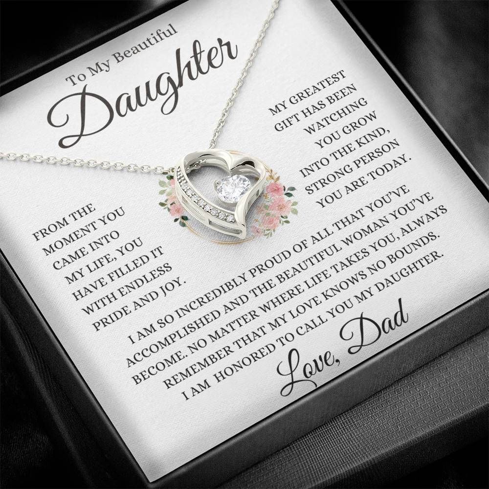 Daughter Love Dad "My Greatest Gift" | Forever Love Necklace