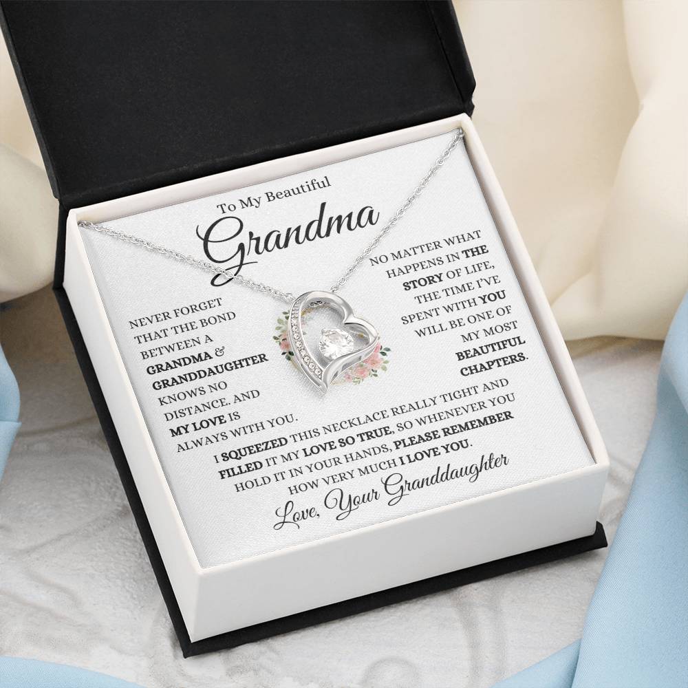 Grandma "Beautiful Chapters" | Forever Heart Necklace - Shoptopia Jewelry