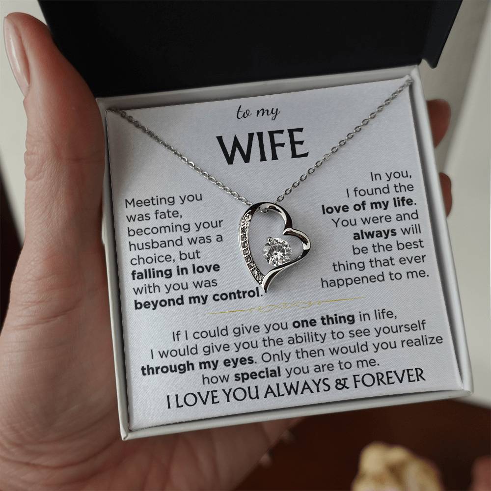 Wife Love Husband "Love You Always & Forever" | Forever Love Necklace