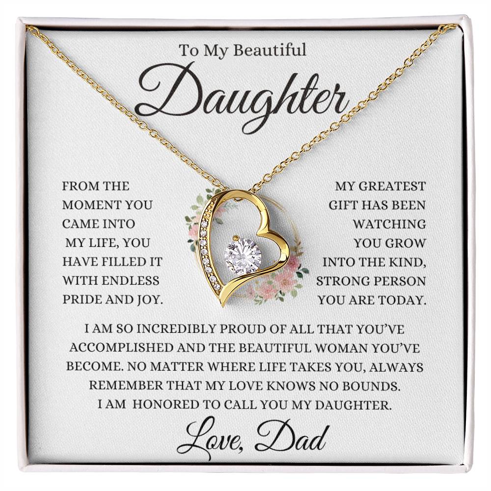 Daughter Love Dad "My Greatest Gift" | Forever Love Necklace