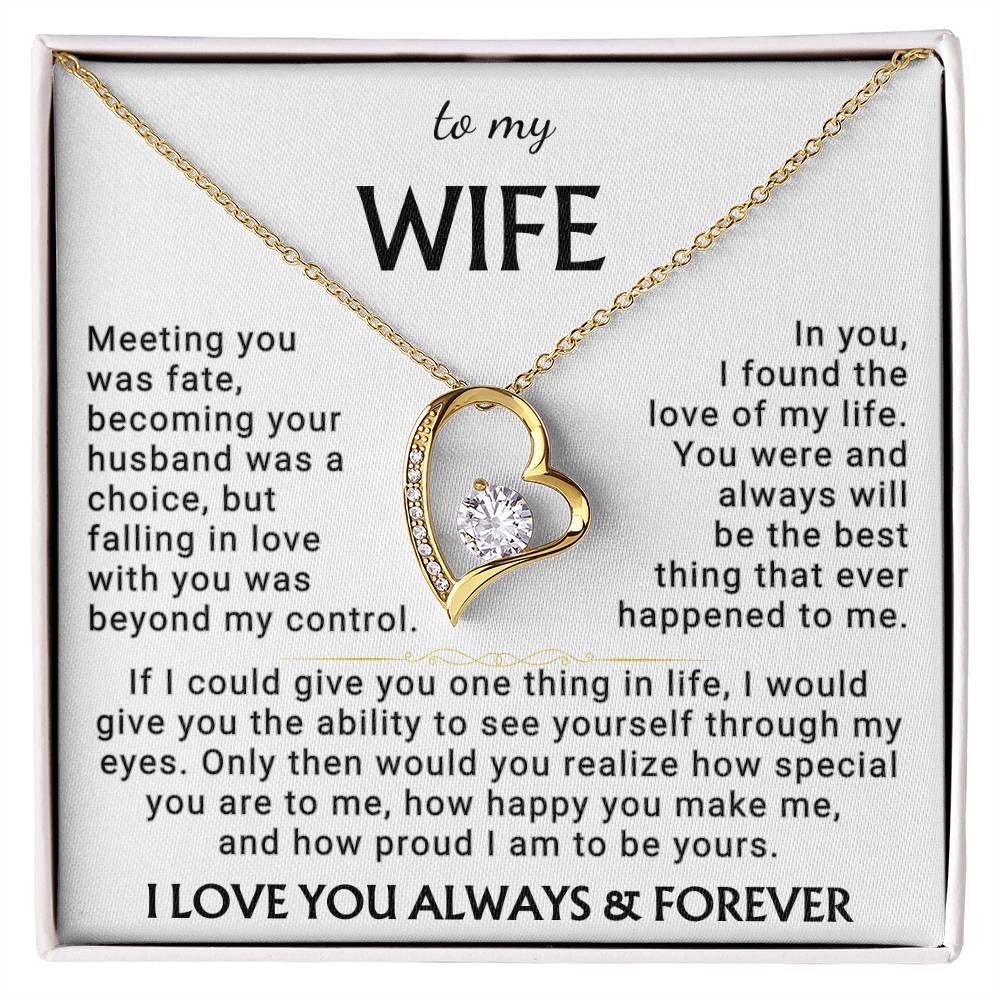 Wife Love Husband "Only Then" | Forever Love Necklace