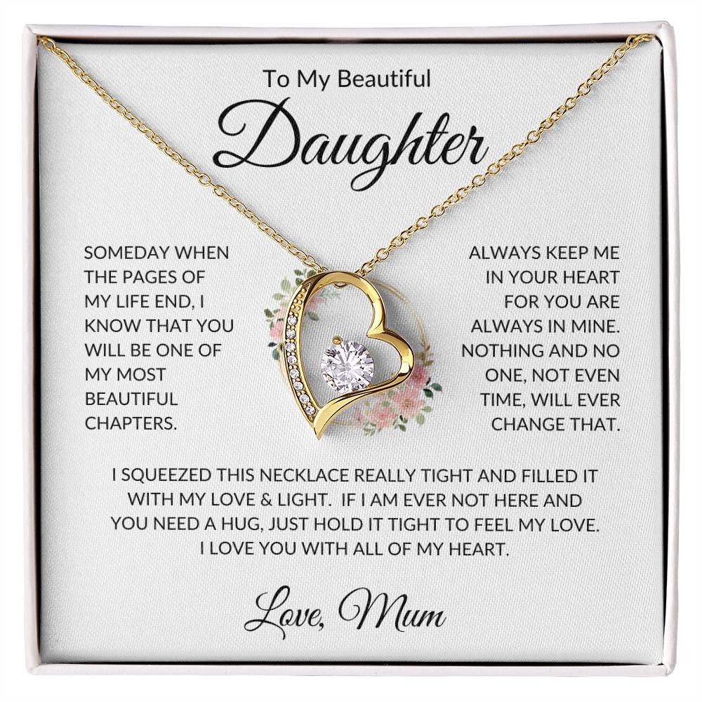 Daughter Love Mum | Forever Love Necklace - 18k Yellow Gold Finish / Standard Box Shoptopia Jewelry