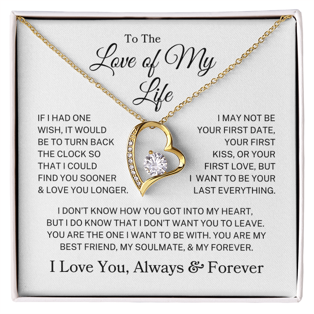 Love Of My Life "Always & Forever" | Forever Heart Necklace