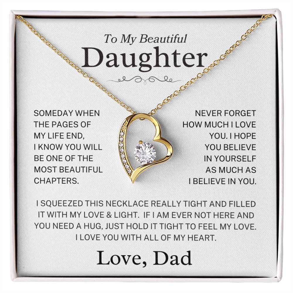 Daughter Love Dad "All of My Heart" | Forever Love Necklace