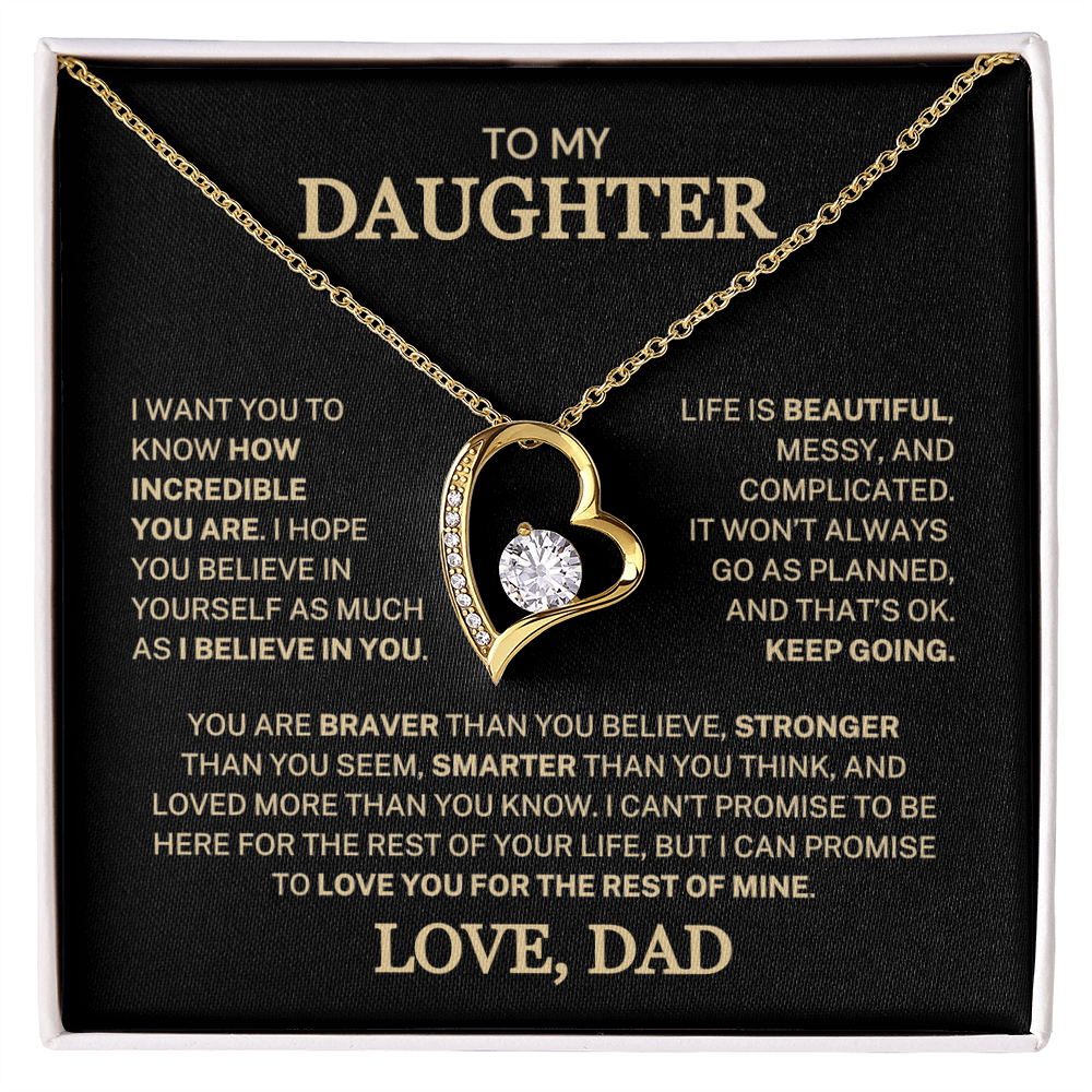 Daughter Love Dad "Life Is Beautiful" | Forever Love Necklace