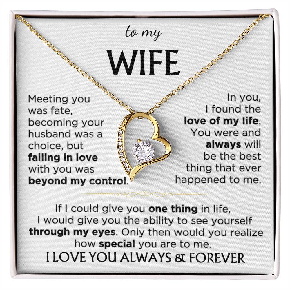 Wife Love Husband "Love You Always & Forever" | Forever Love Necklace