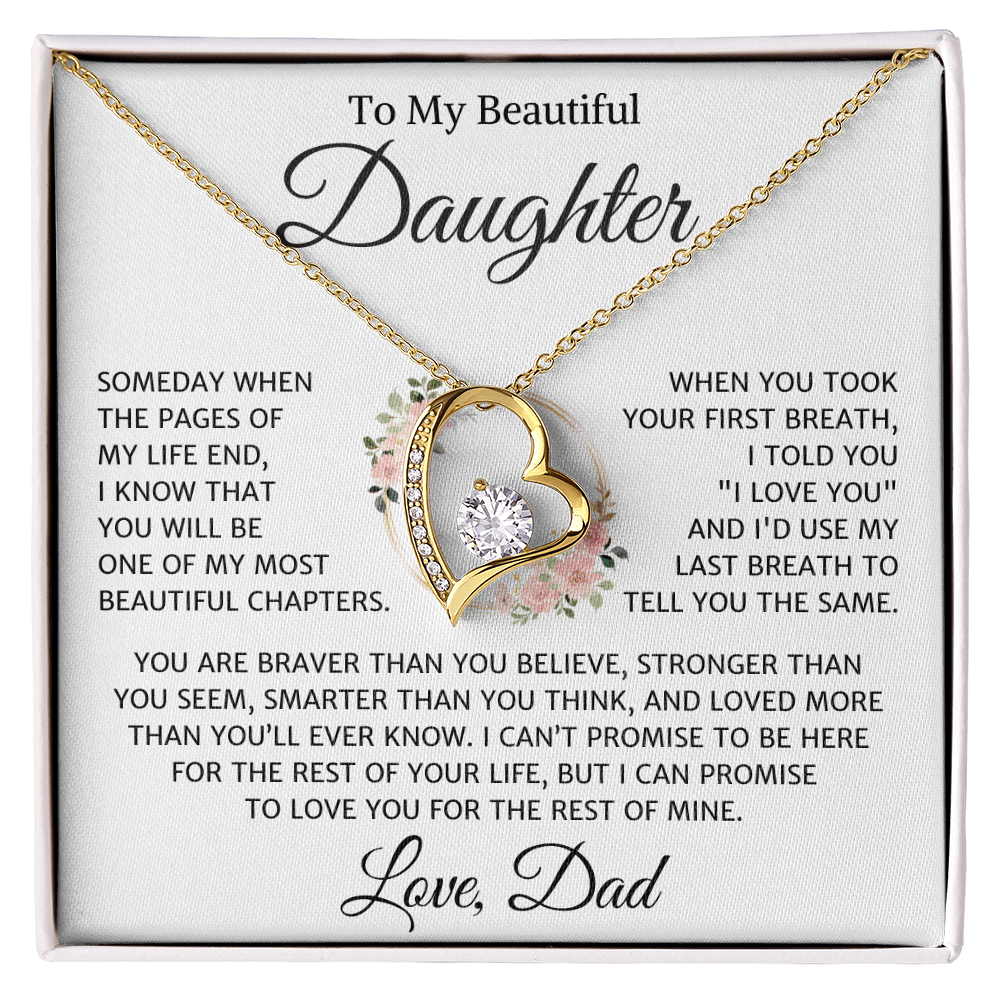 Daughter Love Dad  "Promise To Love You" | Forever Love Necklace