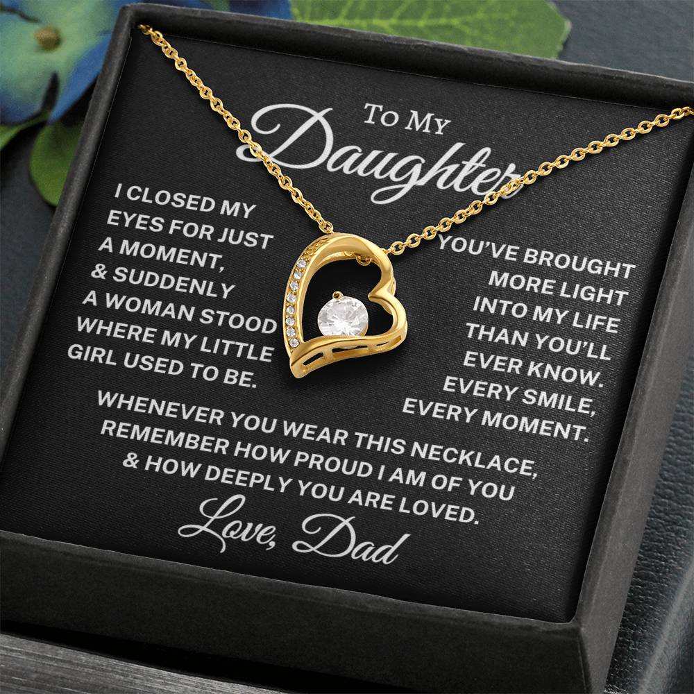 Gift for Daughter Love Dad "Every Smile" | Forever Love Necklace