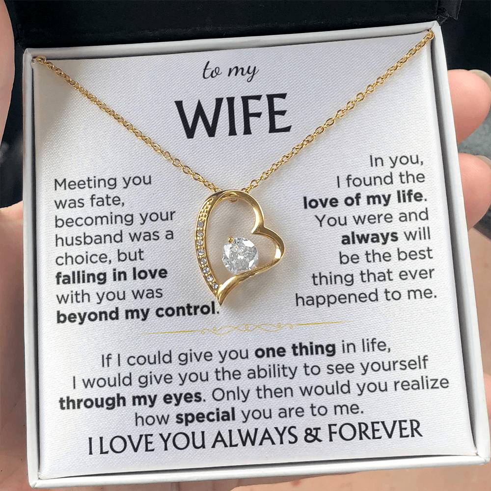 Wife Love Husband "Love You Always & Forever" | Forever Love Necklace