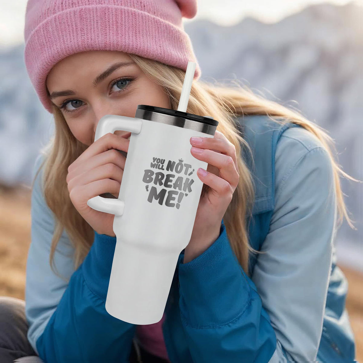 "You Will Not Break Me" | 40 oz Engraved Tumbler