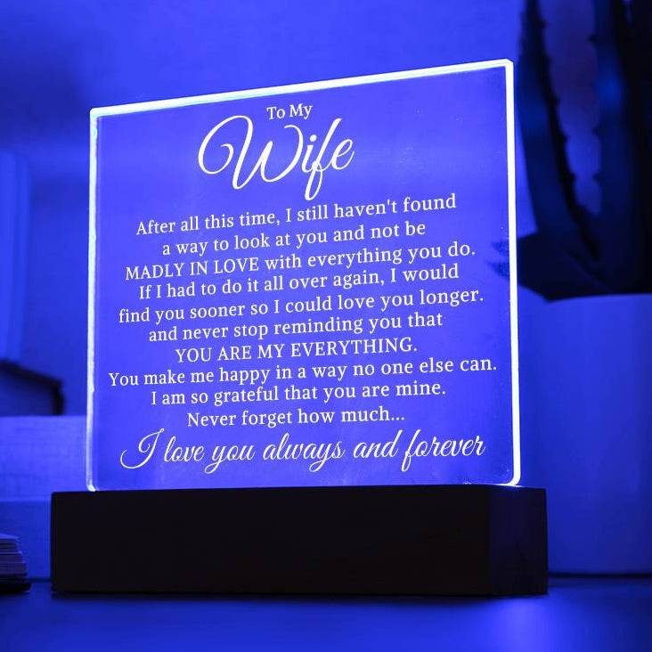Gift for My Wife "After All This Time" | Acrylic Plaque With Lighted Base