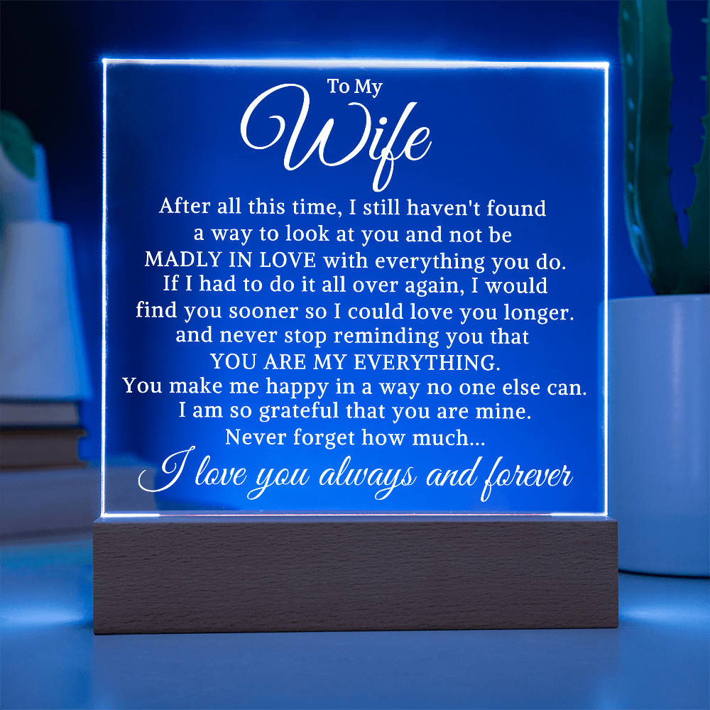 Gift for My Wife "After All This Time" | Acrylic Plaque With Lighted Base