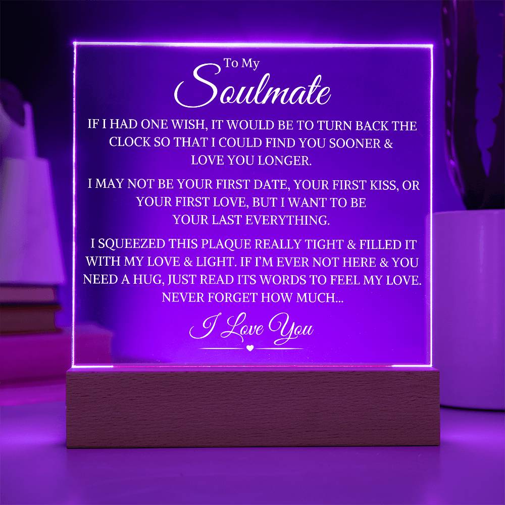 Soulmate "If I Had One Wish" | Acrylic LED Light Plaque