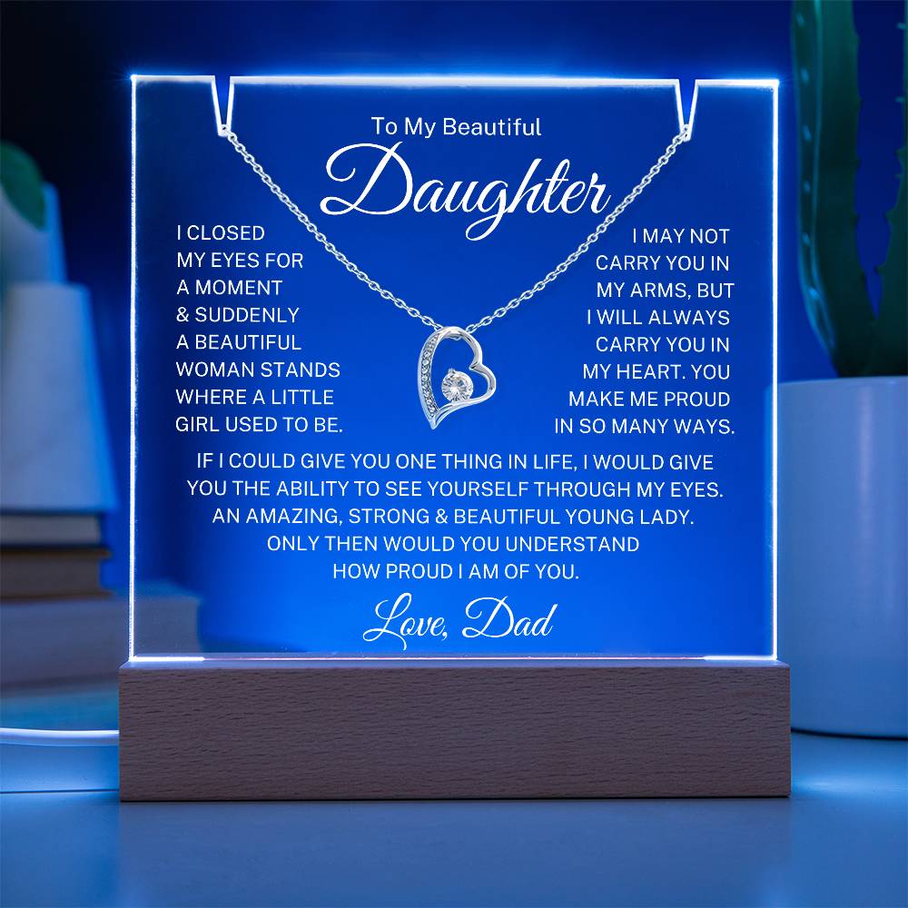 Daughter Love Dad  "Closed My Eyes" | Forever Love Acrylic Bundle