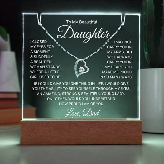 Daughter Love Dad  "Closed My Eyes" | Forever Love Acrylic Bundle