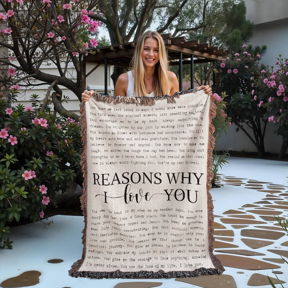 Reasons Why I Love You | Heirloom Woven Blanket