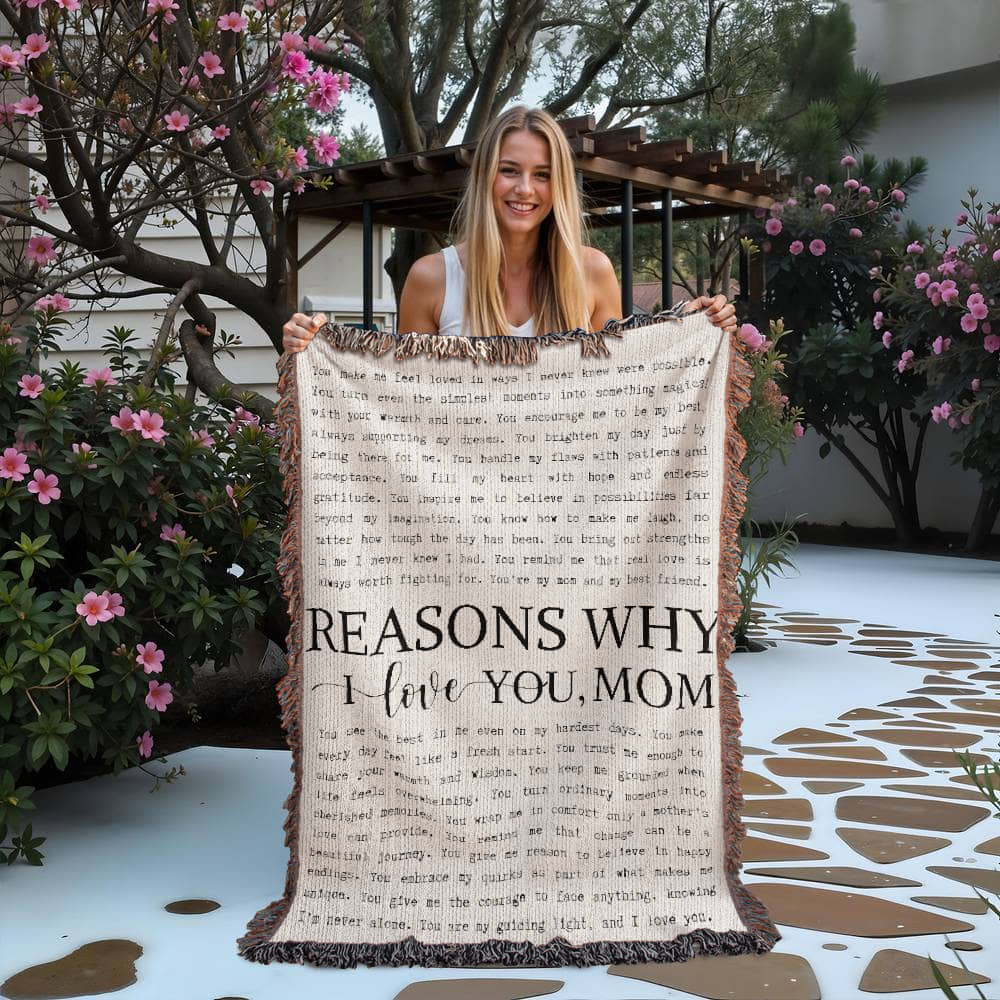 Reasons Why I Love You, Mom | Heirloom Woven Blanket