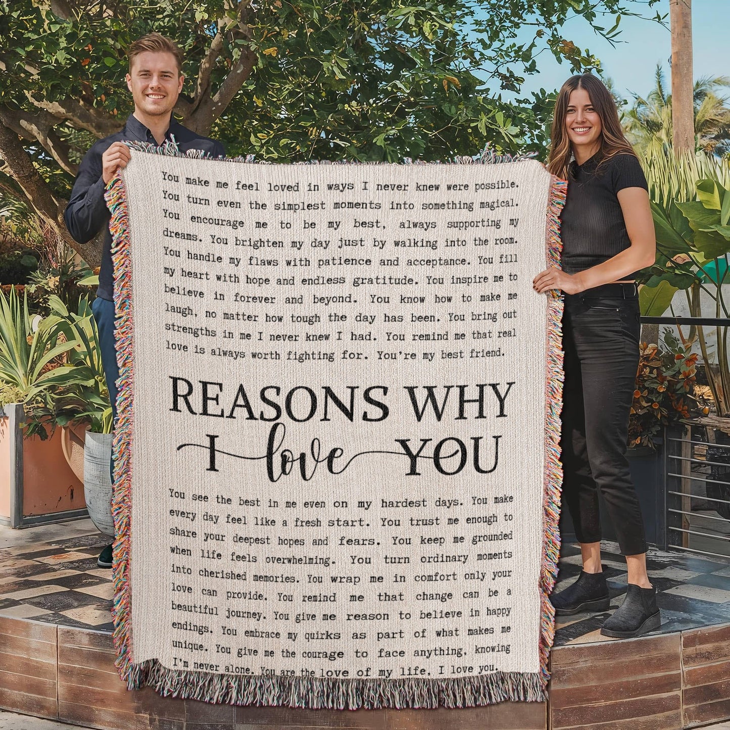 Reasons Why I Love You | Heirloom Woven Blanket