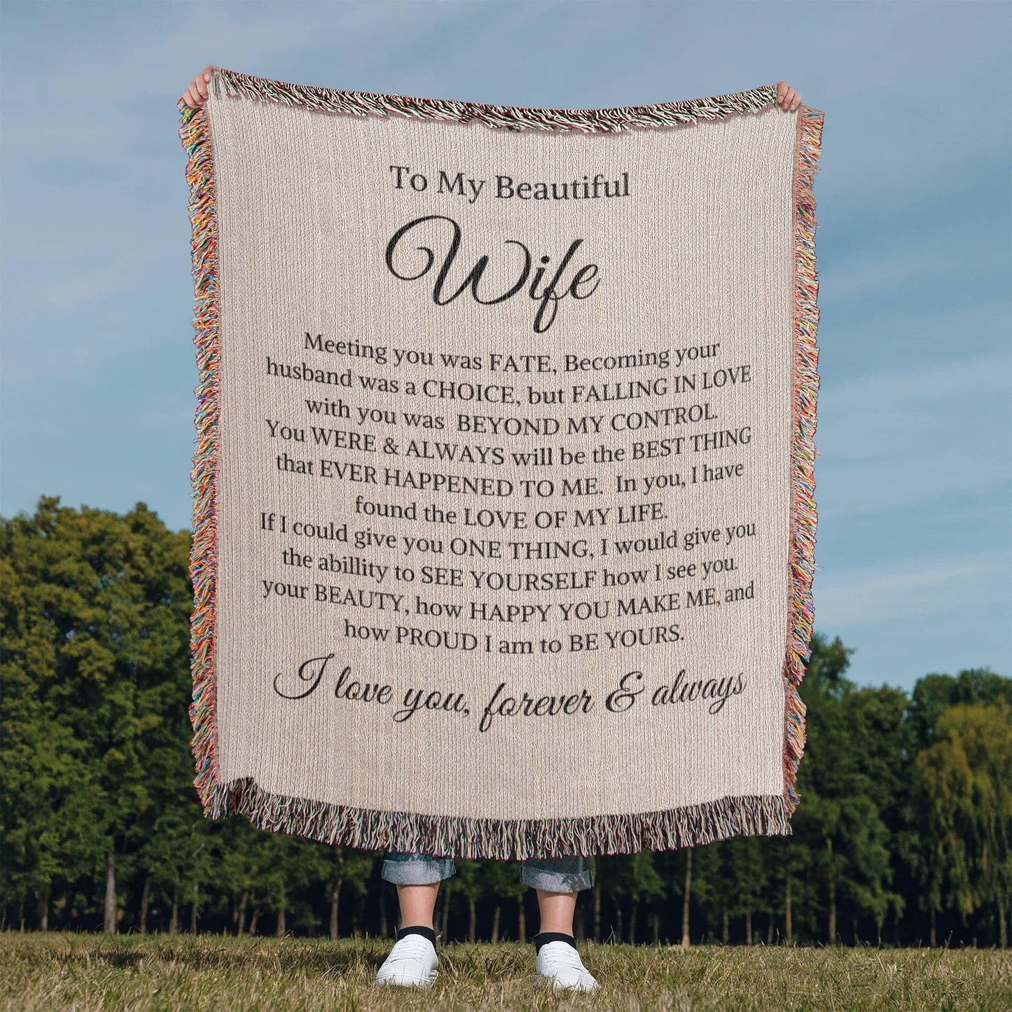 Wife "Beyond My Control" | Heirloom Woven Blanket