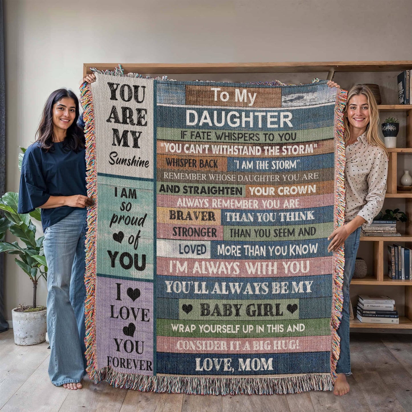 Daughter Love Mom "If Fate Whispers" | Heirloom Woven Blanket