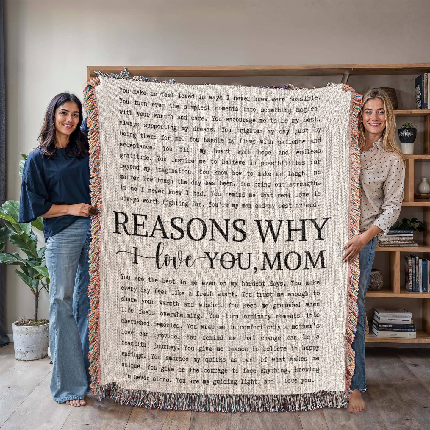 Reasons Why I Love You, Mom | Heirloom Woven Blanket