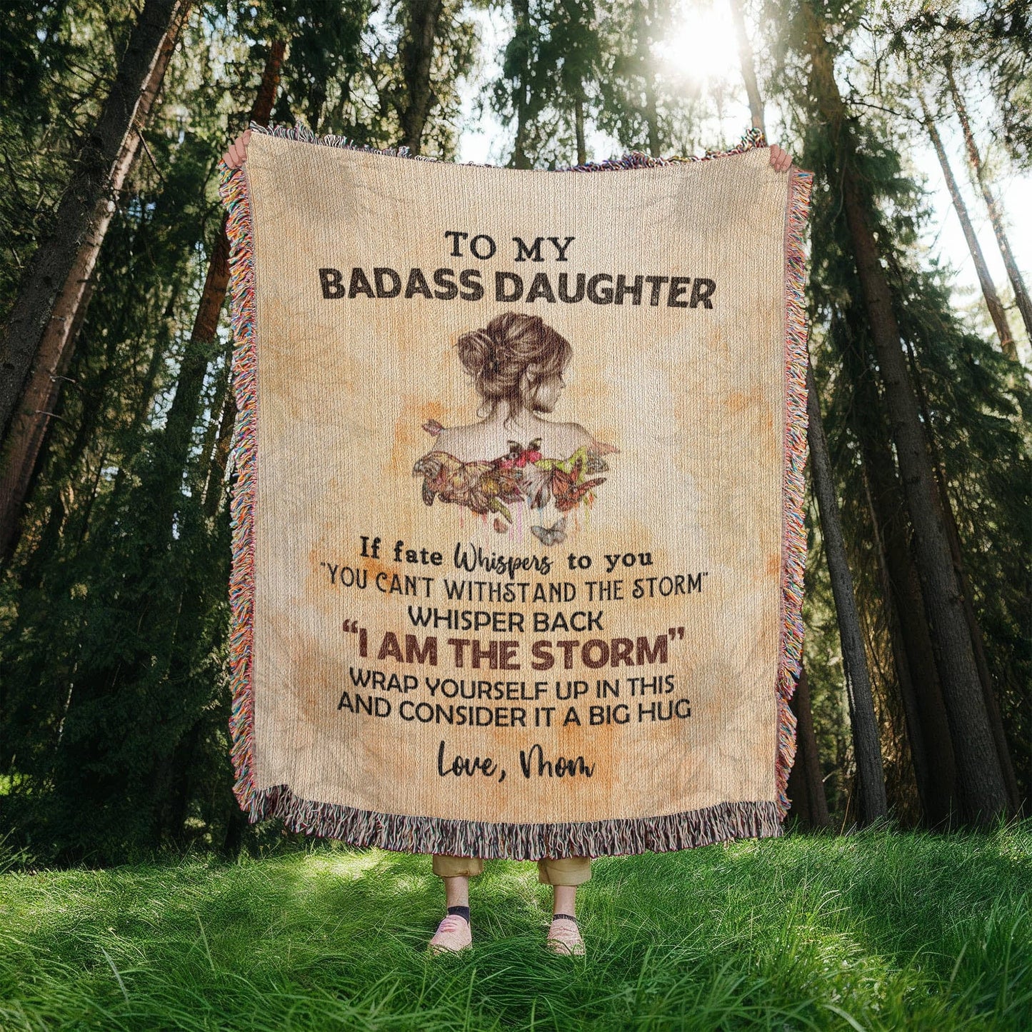 Daughter Love Mom "I Am The Storm" | Heirloom Woven Blanket